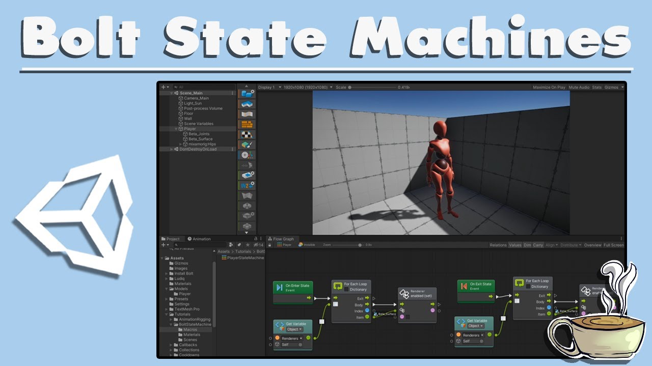 How To Use Bolt State Machines In Unity - Visual Scripting
