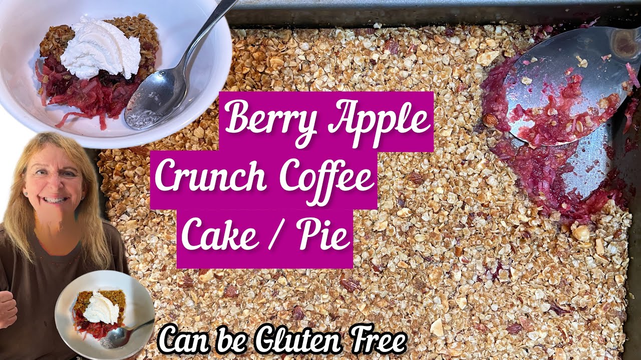 Delicious Oatmeal Apple Coffee Cake Pie, Cooking TIPS for Gluten Free Baking w/ Cranberries Almonds