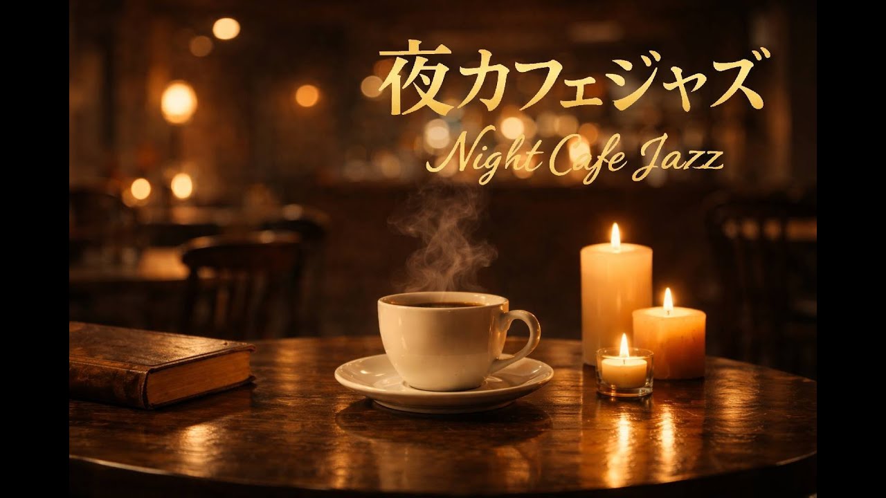 夜のカフェで静かに流れ続けるジャズBGM ☕🕯｜作業・読書・リラックス用｜Night Cafe Jazz