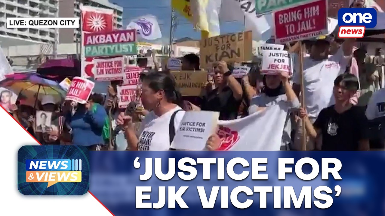 Protesters demand justice for EJK victims ahead of Duterte ICC hearing | News and Views