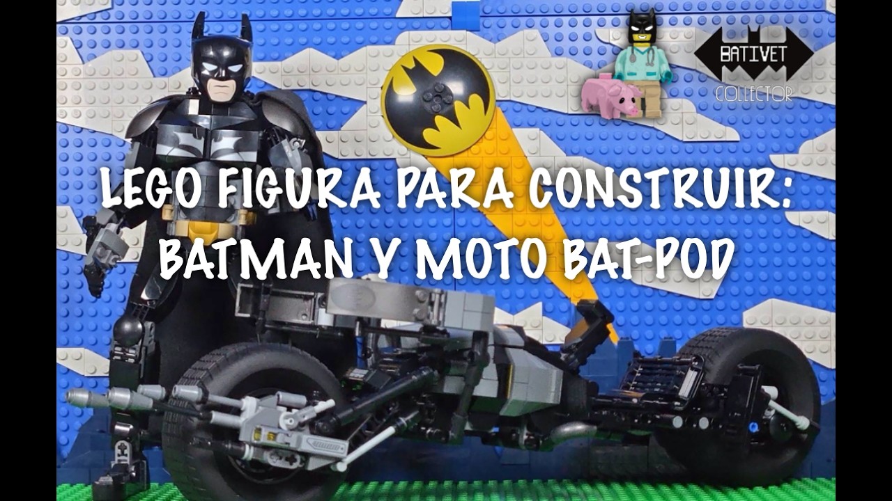 Lego 76273 - Figura para construir: Batman y moto Bat Pod