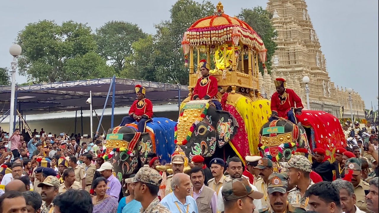 MYSORE DASARA 2022 JAMBOO SAVARI [4K] MYSURU KARNATAKA INDIA