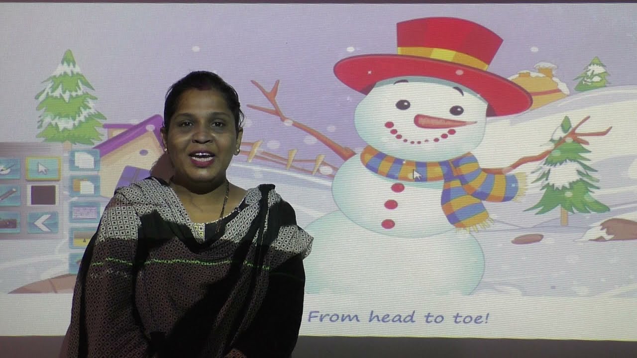 epi  7, std  LKG , sub  RHYMES, lesson   i am a great big snowman