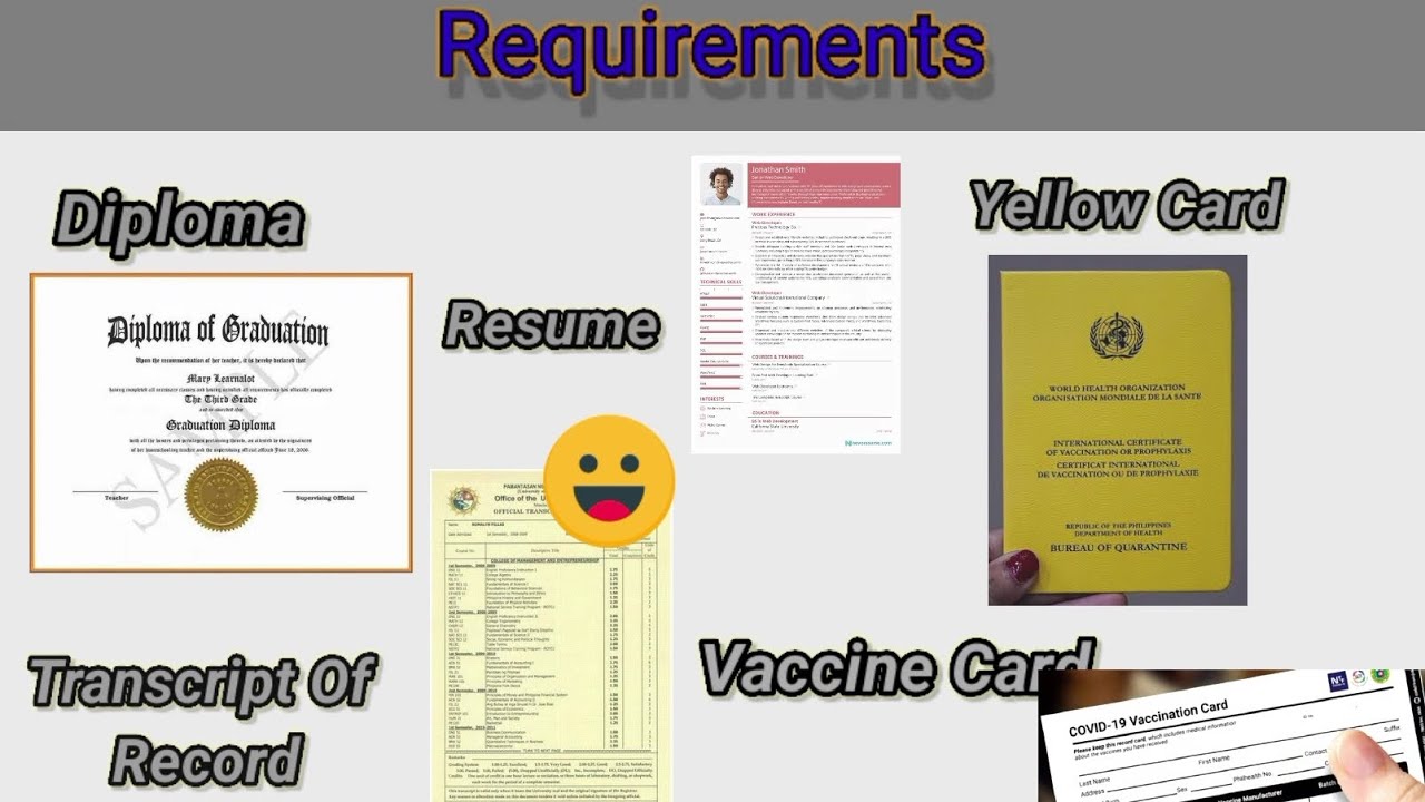 Requirements sa pag aabroad