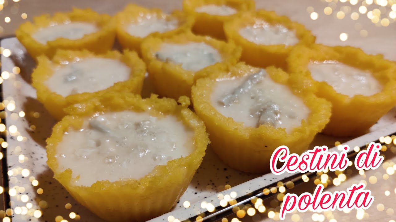 CESTINI DI POLENTA RIPIENI DI GORGONZOLA !!! *Speciale di Natale*