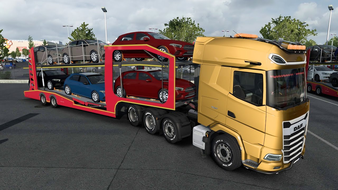 Transporting Full Load Vehicles to Busy City Traffic | #ets2 1.57 | Euro Truck Simulator 2 Gameplay
