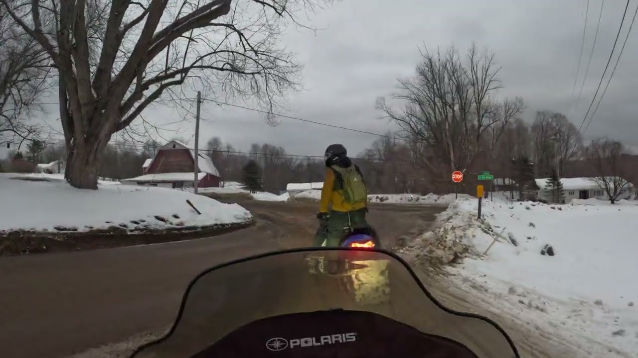 Pt 2 deerfield trails #snowmobile #polaris #polarissnowmobile #arcticcat #winter #snow 