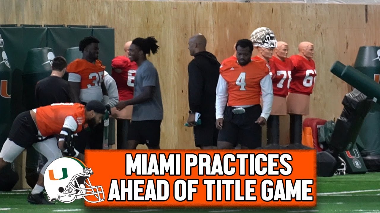 Miami Practice for National Championship Preparing for #1 Indiana 🏈 Light Drills