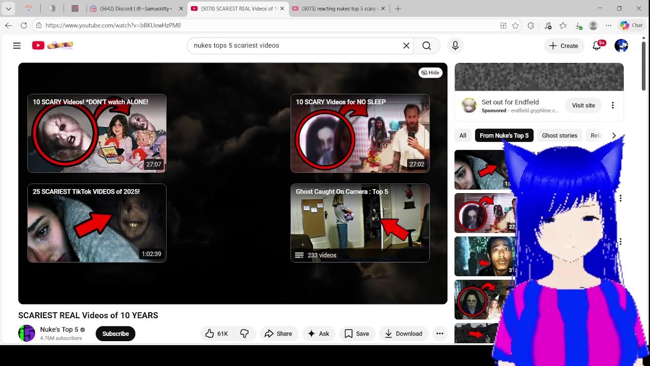 reacting nukes top 5 scary videos