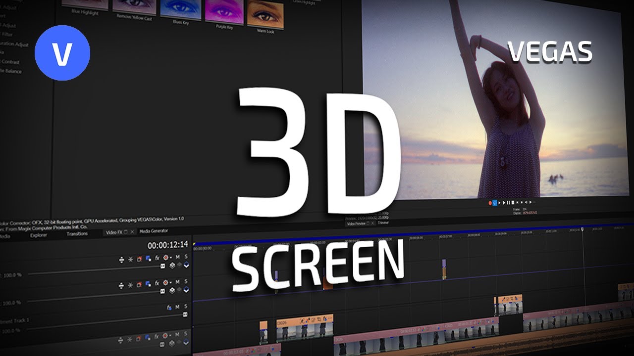 Create a Basic 3D Screen Effect with VEGAS Pro!