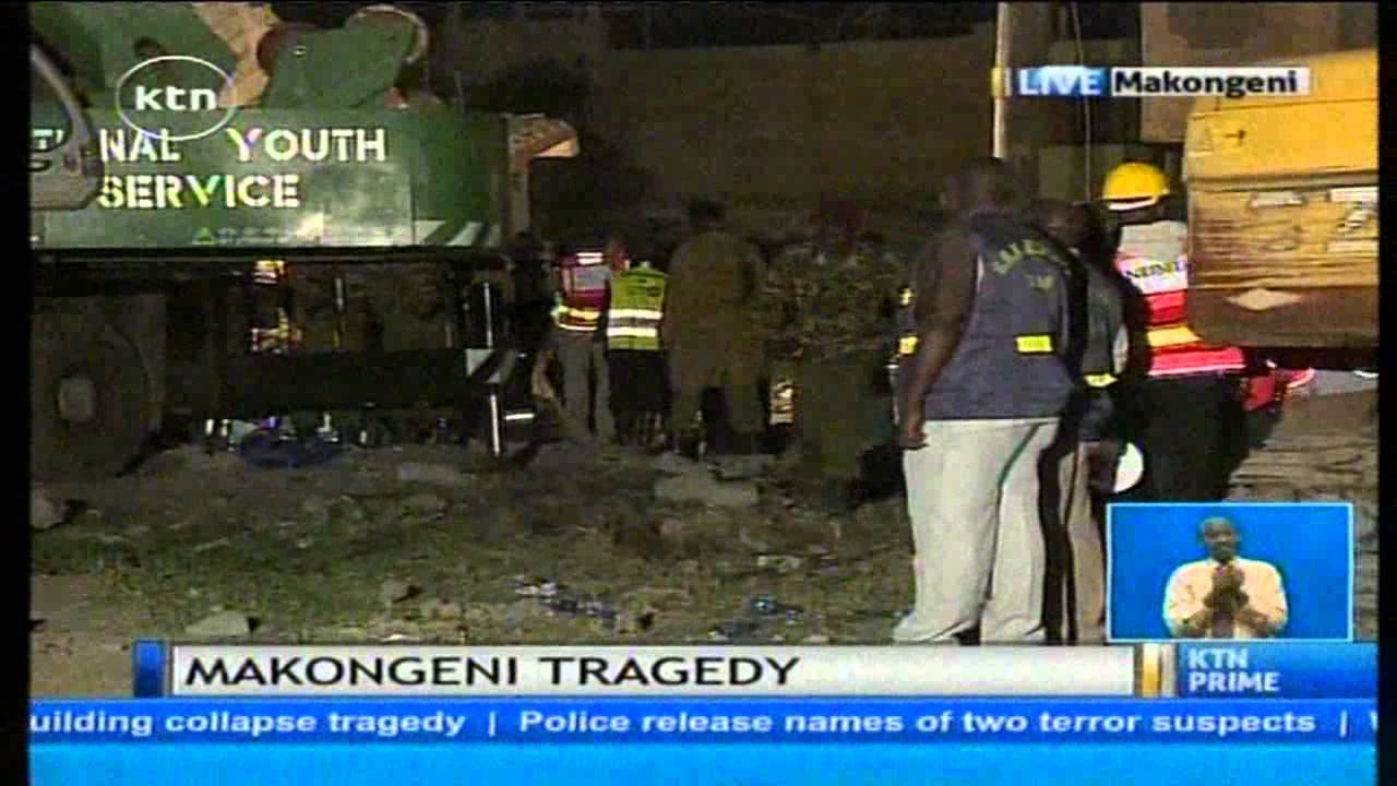 KTN reporter Ian wafula gives latest updates live from makongeni where a bulding collapsed