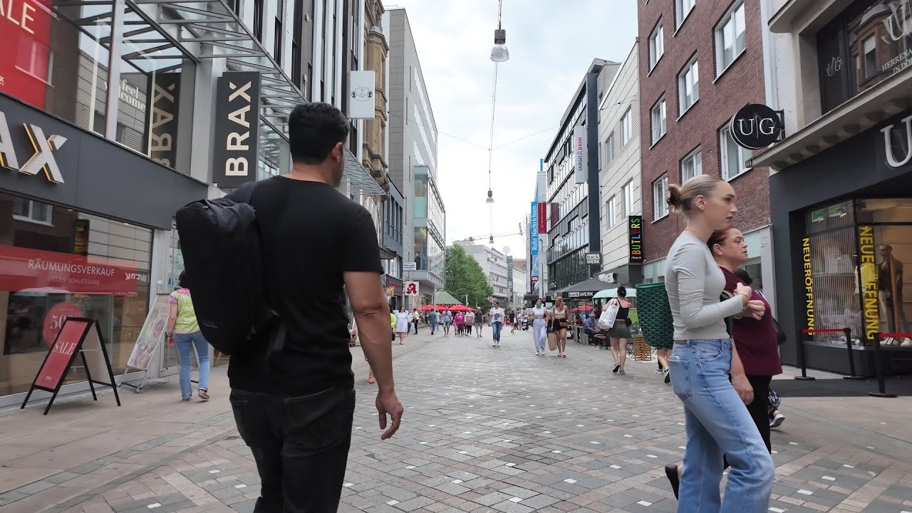 Dortmund, Germany - City center Walk | Shopping Street 🏙️🛍️