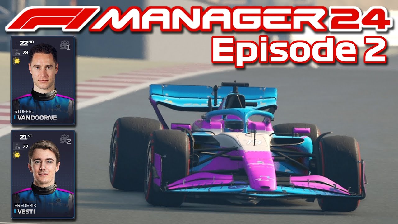 F1 MANAGER 24 CREATE A TEAM CAREER MODE | EPISODE 2 | FIRST RACE OF THE SERIES!