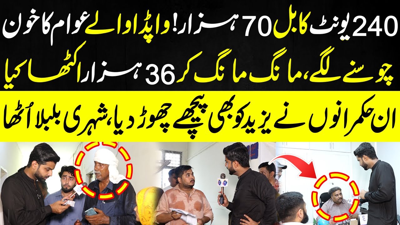 240 Units Ka Bill 70 Hazar | Shehri Bilbla Autha | Lahore Puchta Hai | Lahore Rang