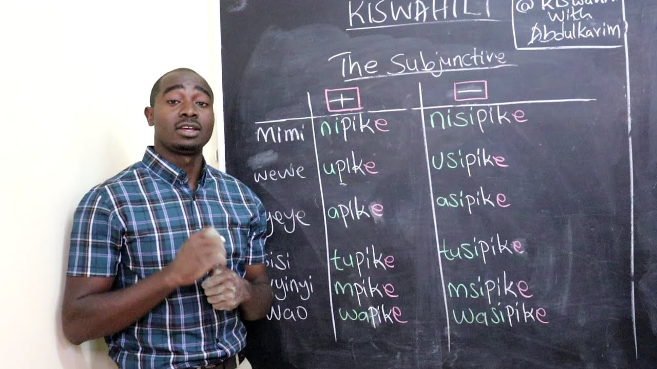 Part 3: Subjunctive forms of Swahili verbs