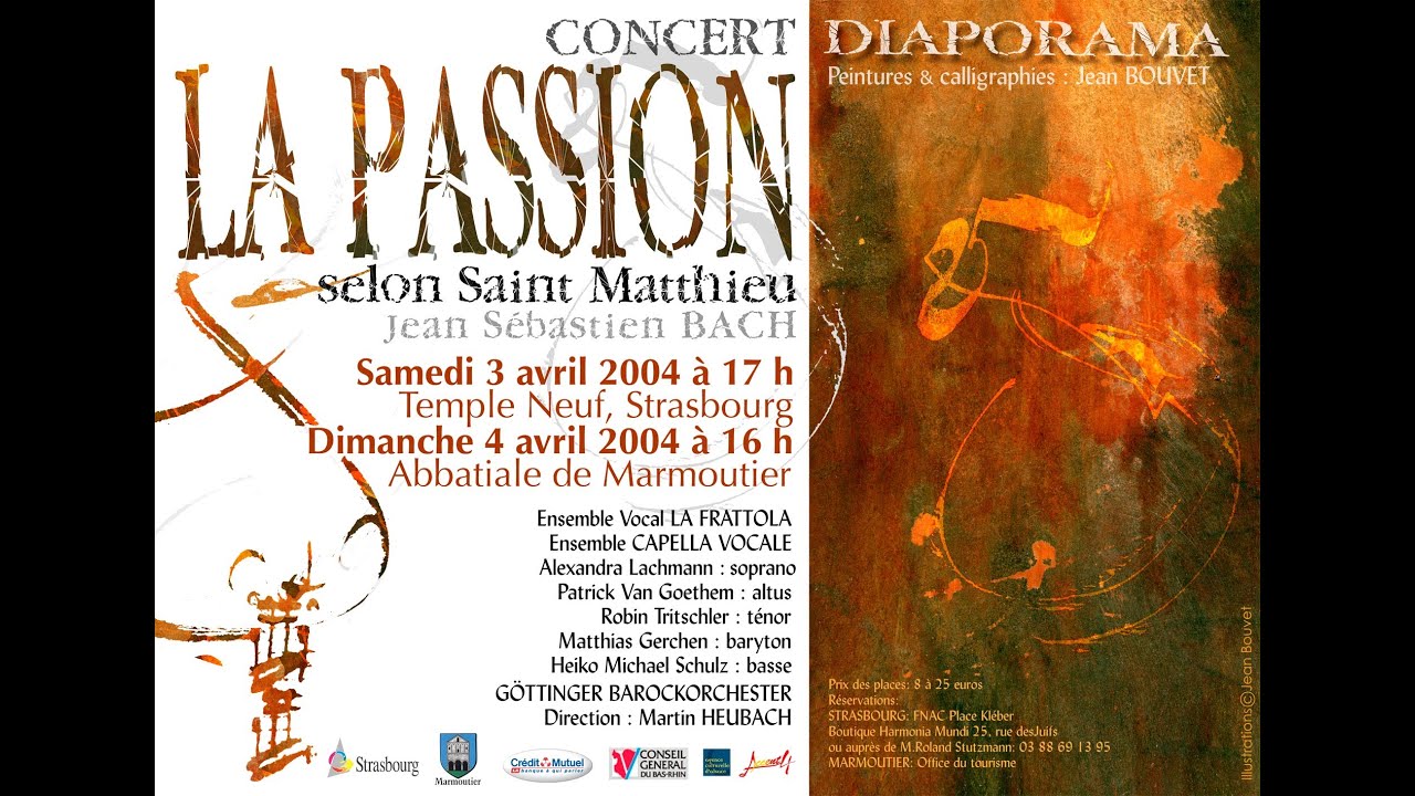 J.S BACH Matthäus Passion - Capella Vocale & La Frattola 2004 - Martin Heubach