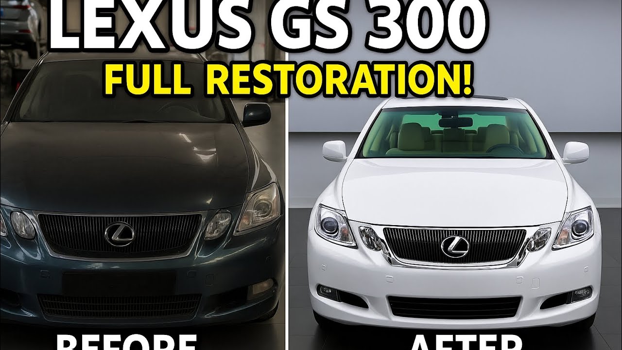 “Lexus GS 300 Restoration – From Wreck to Luxury White Beauty!”