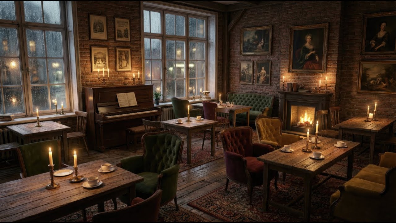 Vintage Piano Library Cafe Mood Instrumental for Cozy Focus, Reading, Calm Work and Sleep
