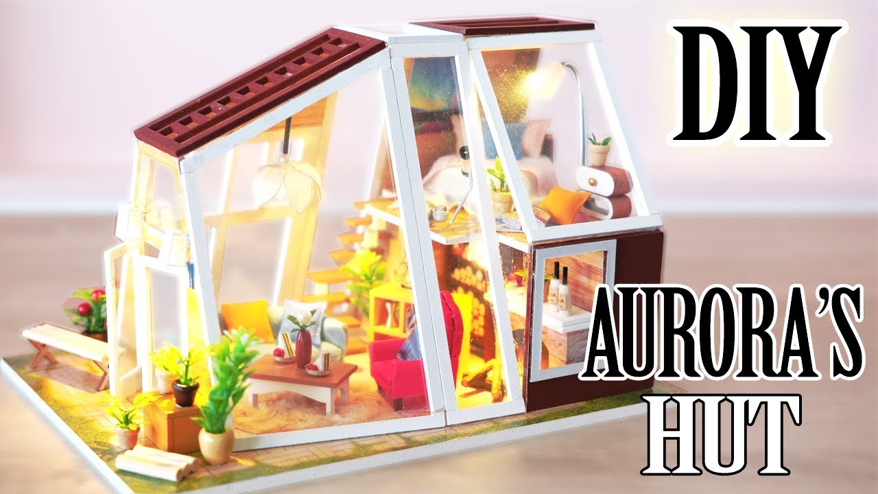 DIY Miniature Dollhouse Kit || Aurora's Hut - Relaxing Satisfying Video