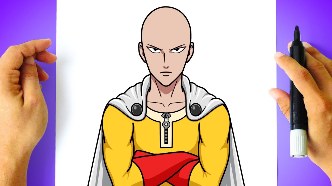 Como DESENHAR o SAITAMA - Como DIBUJAR a SAITAMA - One Punch Man
