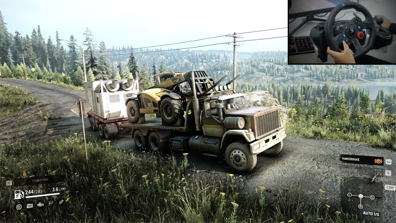 Transporting a generator to old Railway Station | Black Badger Lake | SnowRunner