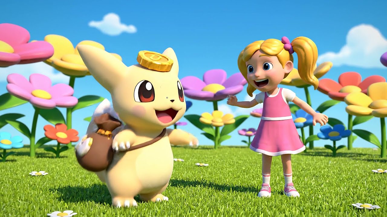 Pokémon Bebé Meowth Derramó la Bolsa de Monedas | Rimas Infantiles y Canciones para Niños
