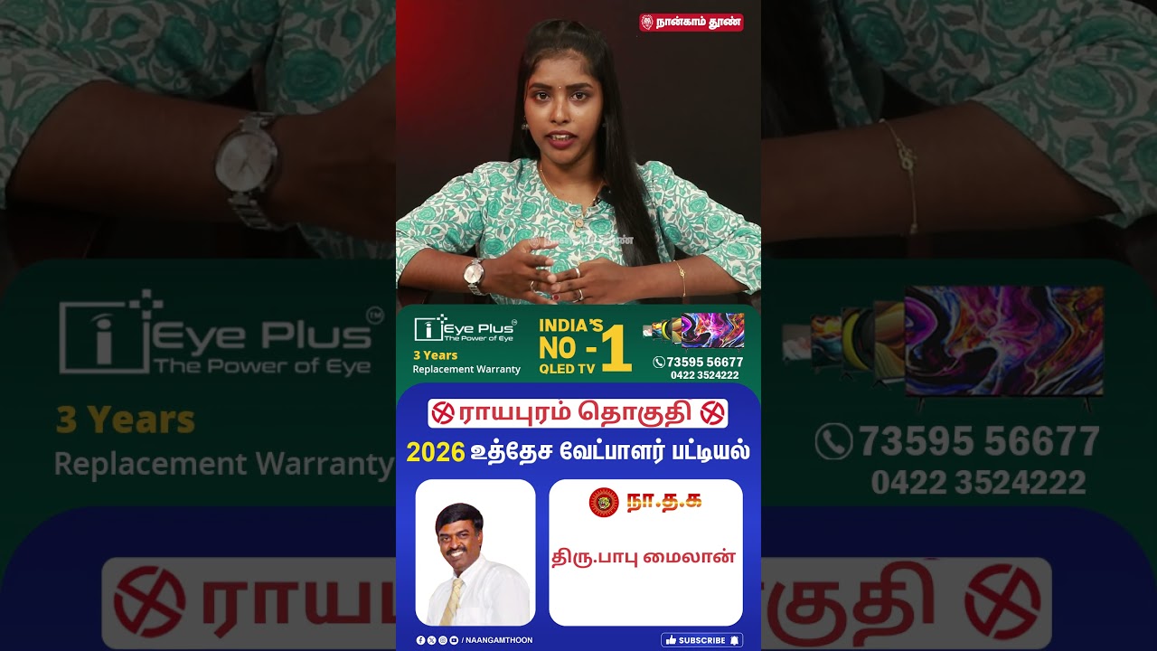 ராயபுரம் தொகுதி l உத்தேச பட்டியல் 2026 l Uthesa Pattiyal l 2026 Candidate list l 2026 Tn Election l