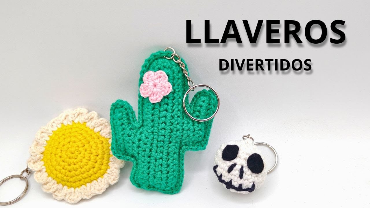 3 DIY Llaveros divertidos tejidos crochet manualidades faciles