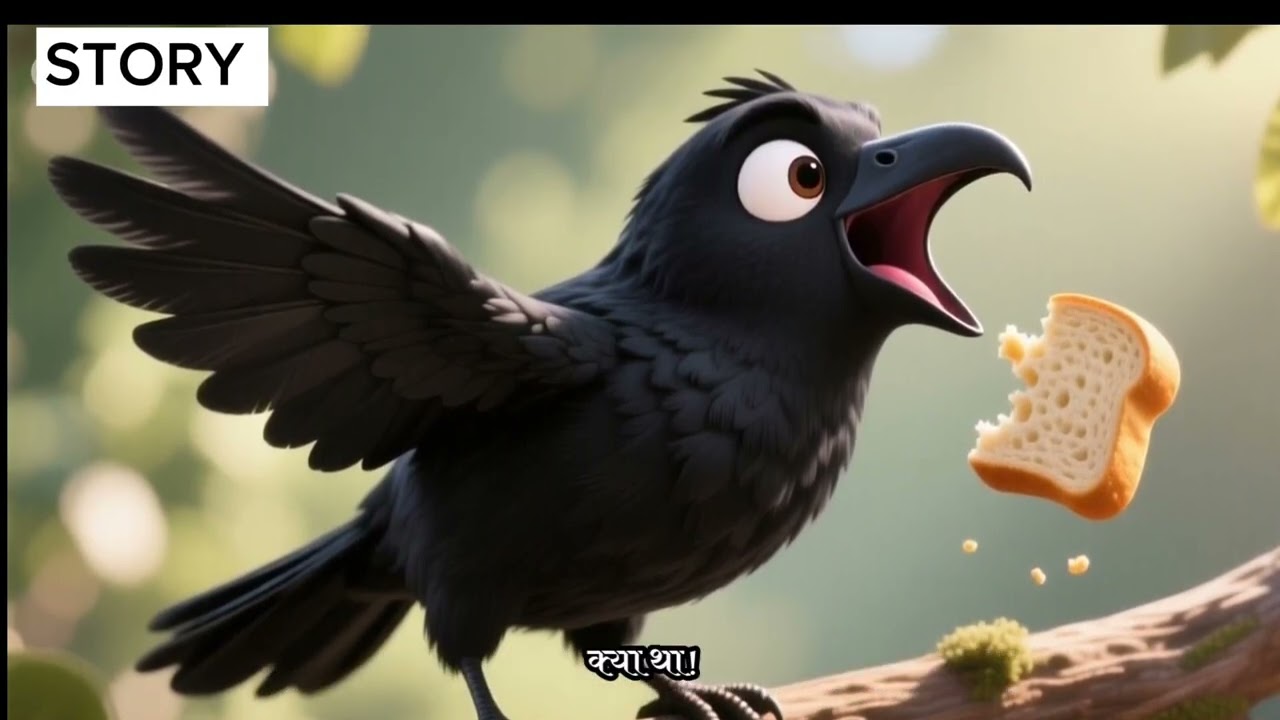 The Fox and The Crow Story in Hindi I चालाक लोमड़ी और कौआ | Moral Stories ForKids I FolkTales