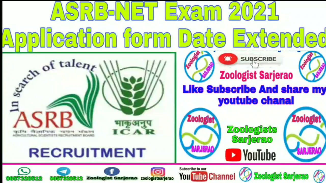 ASRB-NET Exam 2021 Application Form Date Extended Big News