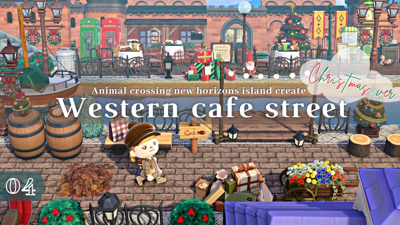 【あつ森】案内所裏のウエスタンなカフェ通り | Western cafe street | Animal crossing new horizons | acnh【新家具を使った島クリエイト】