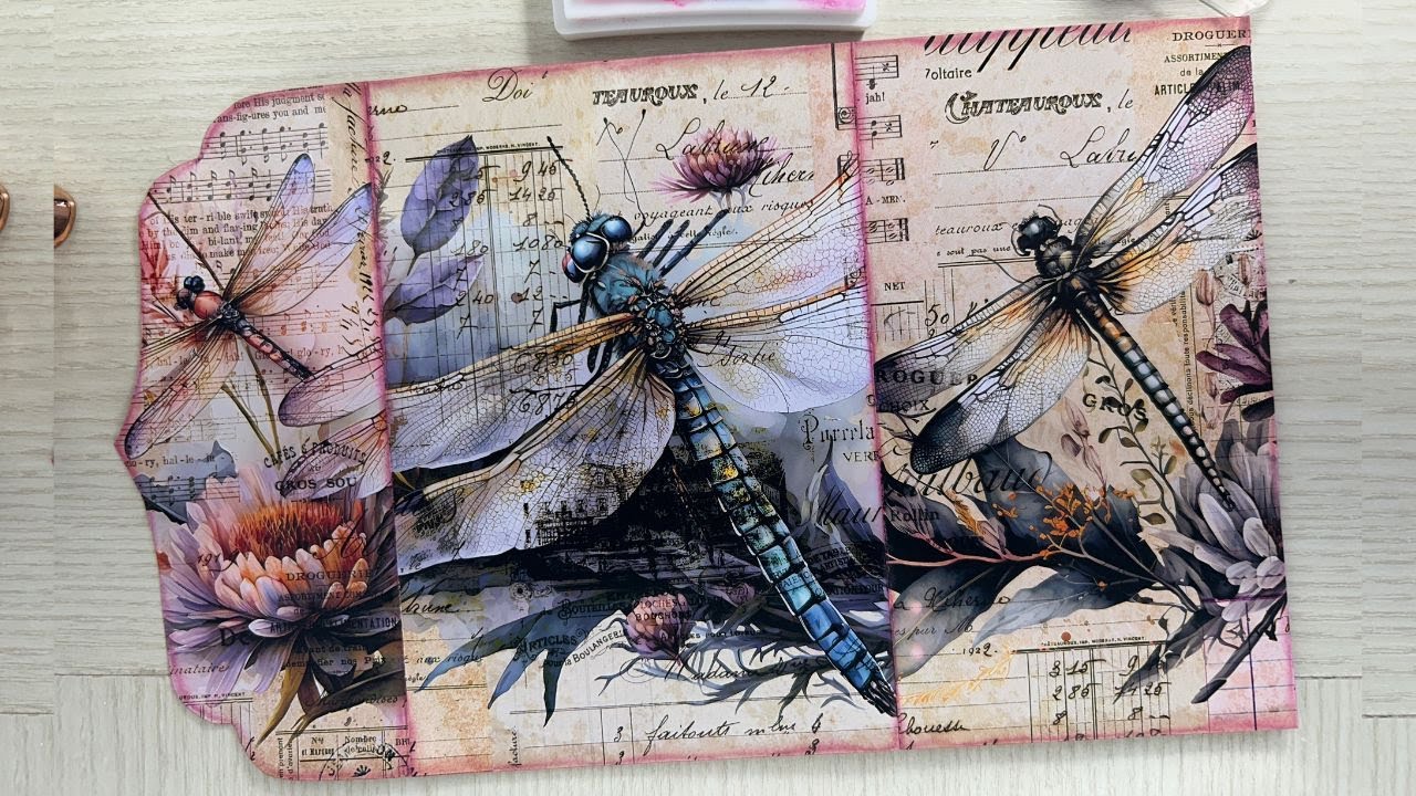 Make a Dragonflies Spring Junk Journal Folio 🐉🌸 | Free Printable + Easy DIY Tutorial!