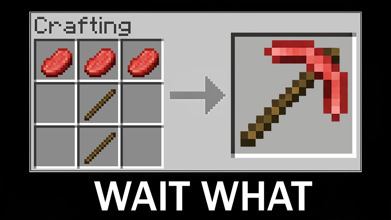 Minecraft wait what meme part 39 (New Crafting Pickaxe 3)