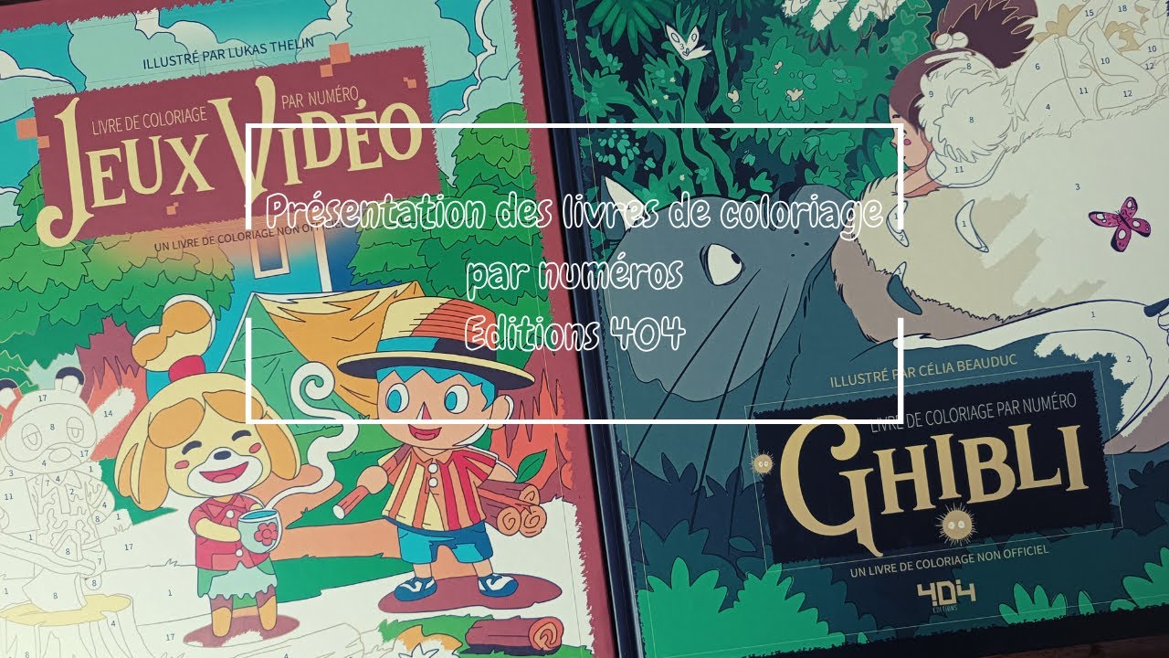 Présentation des livres de coloriage “Ghibli” et “Jeux vidéos” (éditions 404)