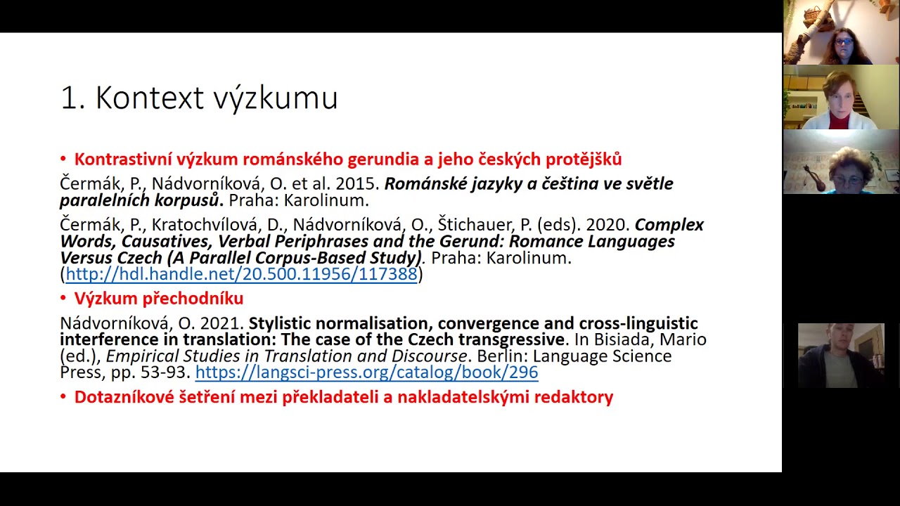 Přechodníky v překladových a nepřekladových textech