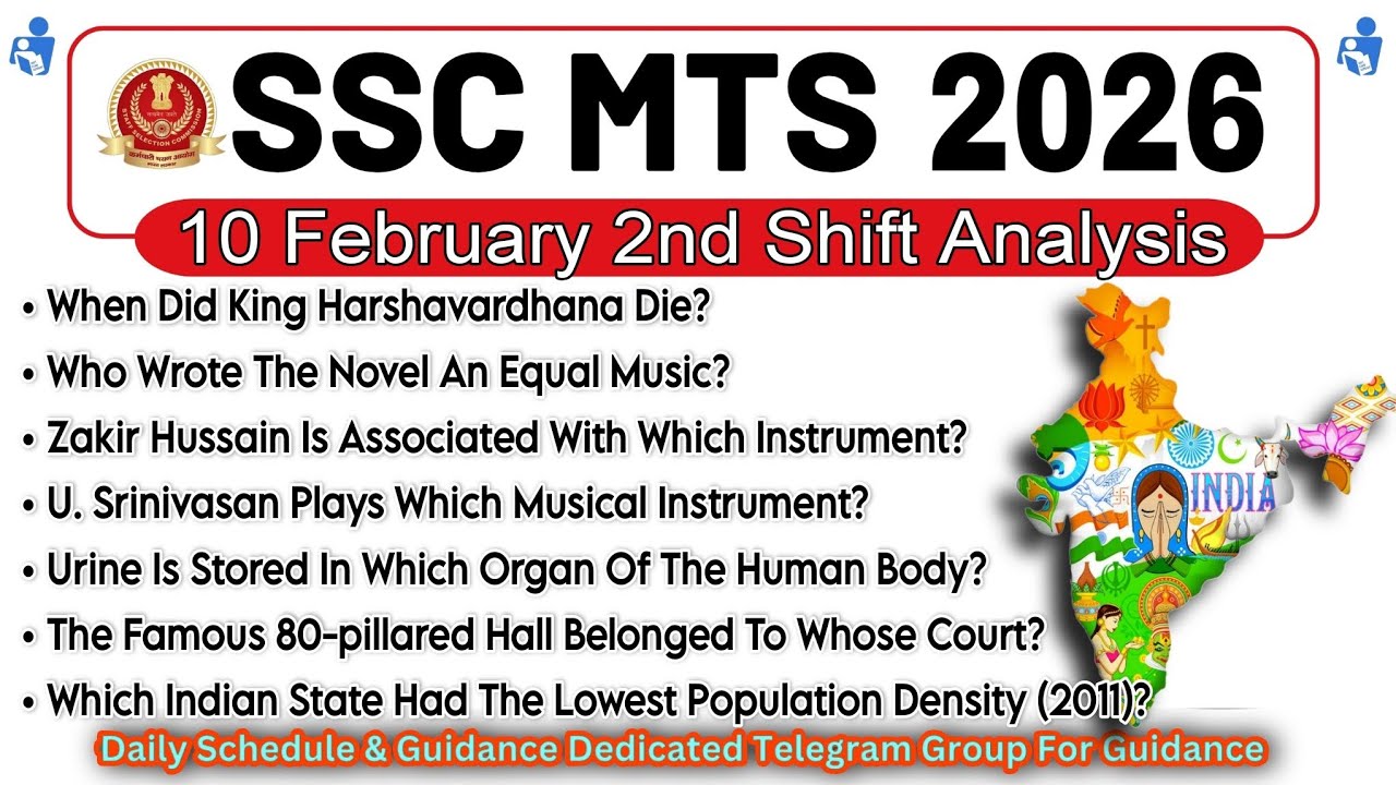 SSC MTS Exam Review 2026 | 10 Feb 2nd  Shift Analysis |SSC MTS Exam Analysis and paper solution