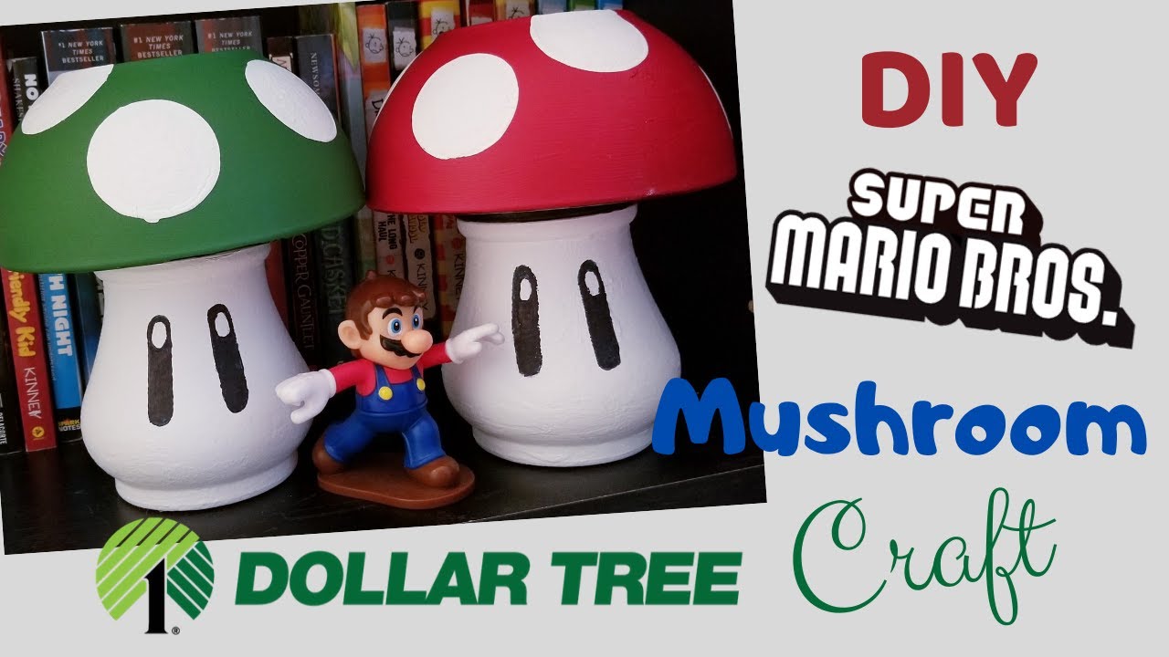 DIY Super Mario Bros.  Mushrooms | DOLLAR TREE CRAFT