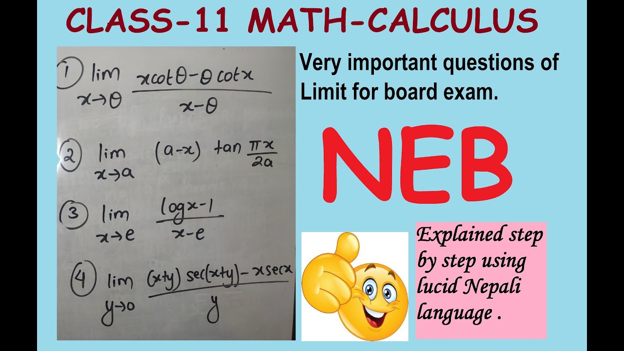 2.Class-11 Math-Calculus(LIMIT)-four very important NEB questions