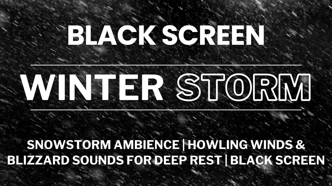 Snowstorm Ambience | Howling Winds & Blizzard Sounds for Deep Rest | Black Screen