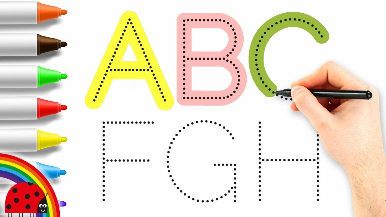 Напишем английский алфавит красочными маркерами и выучим английские слова
