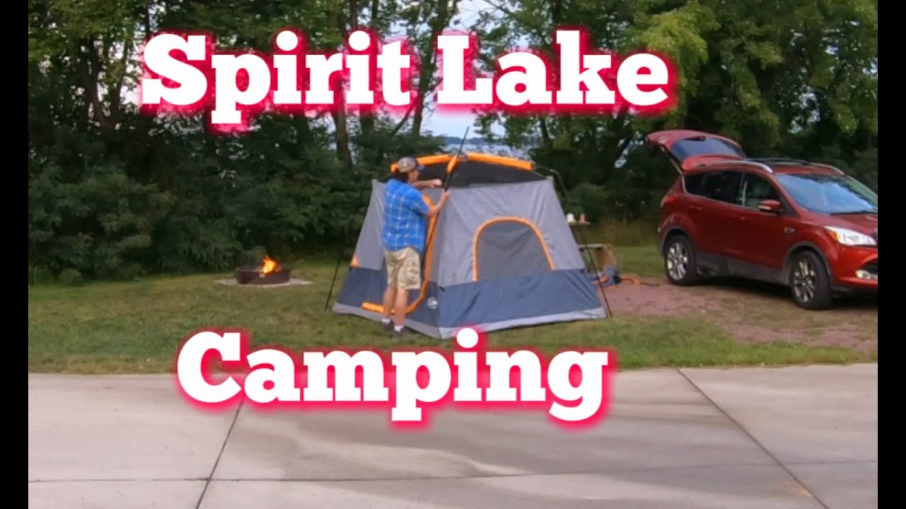 Out camping at Marble Beach recreation area in Spirit Lake, Iowa