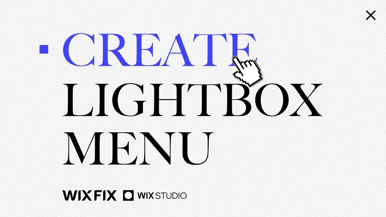 Professional Lightbox Menu in Wix Studio | Wix Studio