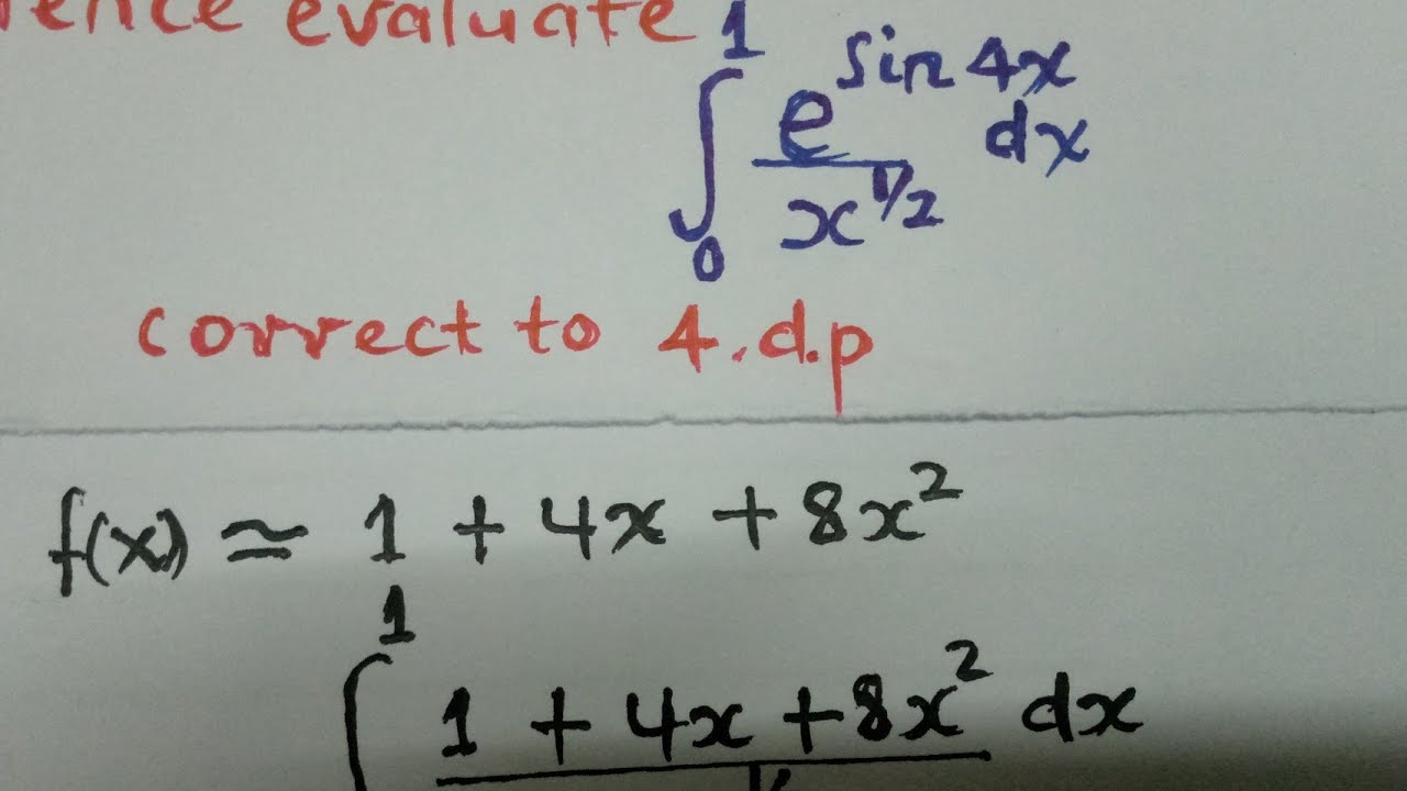 Using Maclaurin Series in Definite Integral