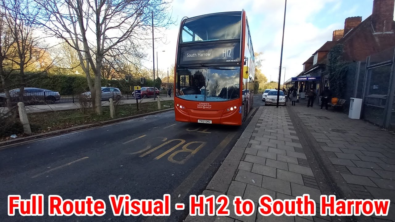 Full Route Visual | London Bus Route H12 - Stanmore Station to South Harrow | (ADE40432) YX12GHU