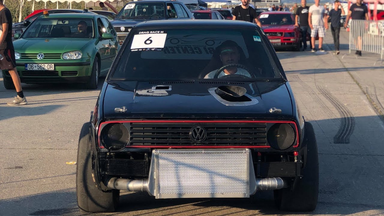 VW GOLF MK2 1.8 TURBO 9.7 SEC @ 402M - BOBA MK2 TWIN