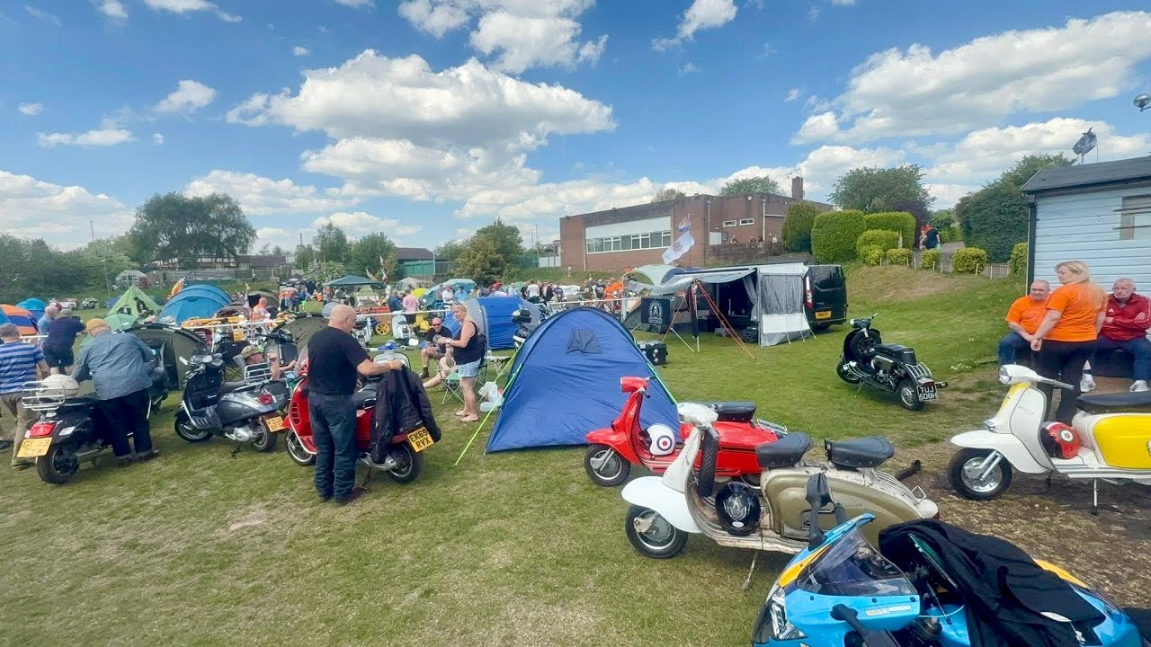 A busy Day At Stoke on Trent Scooter Club , 