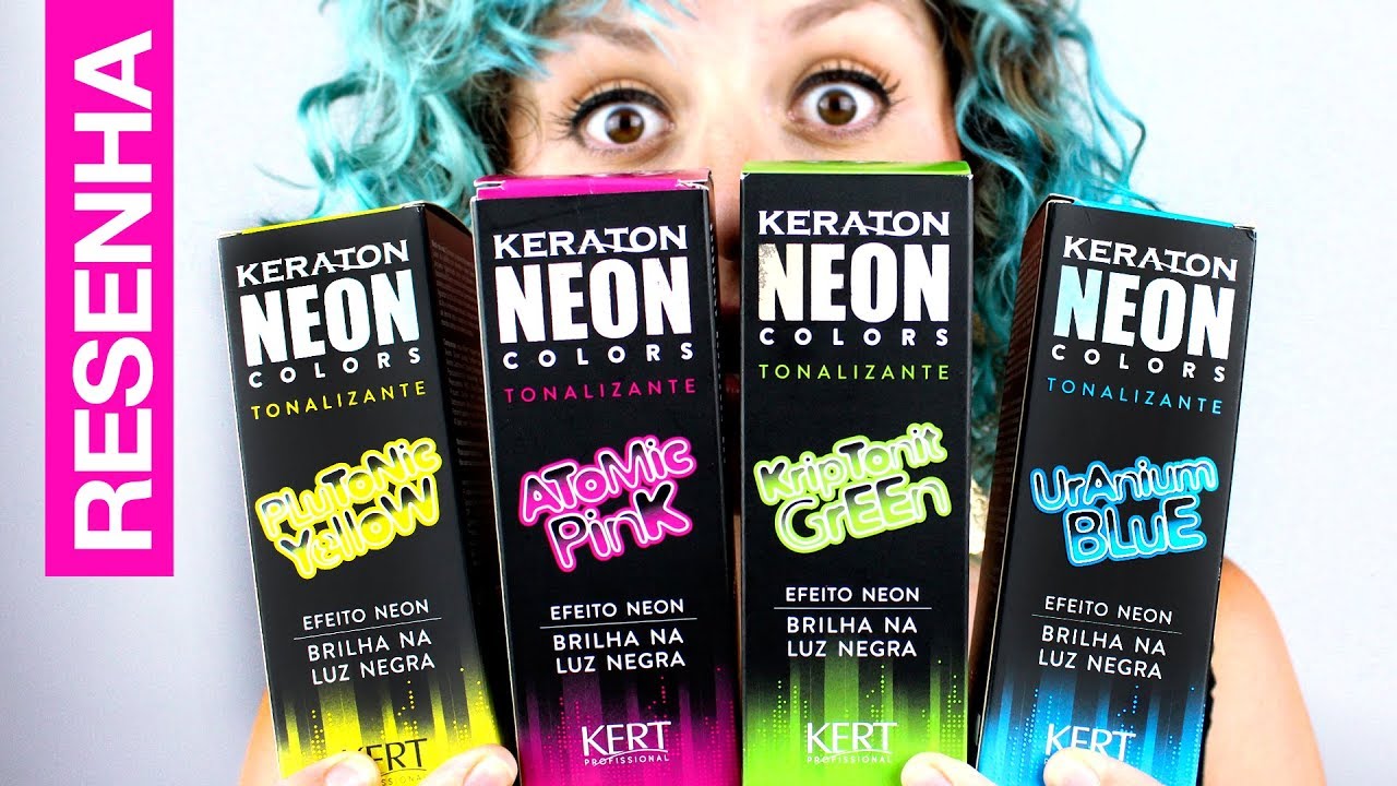TONALIZANTE KERATON NEON COLORS RESENHA COMPLETA TINTA COLORIDA FANTASIA KERT| Hoje Eu Resolvi Mudar