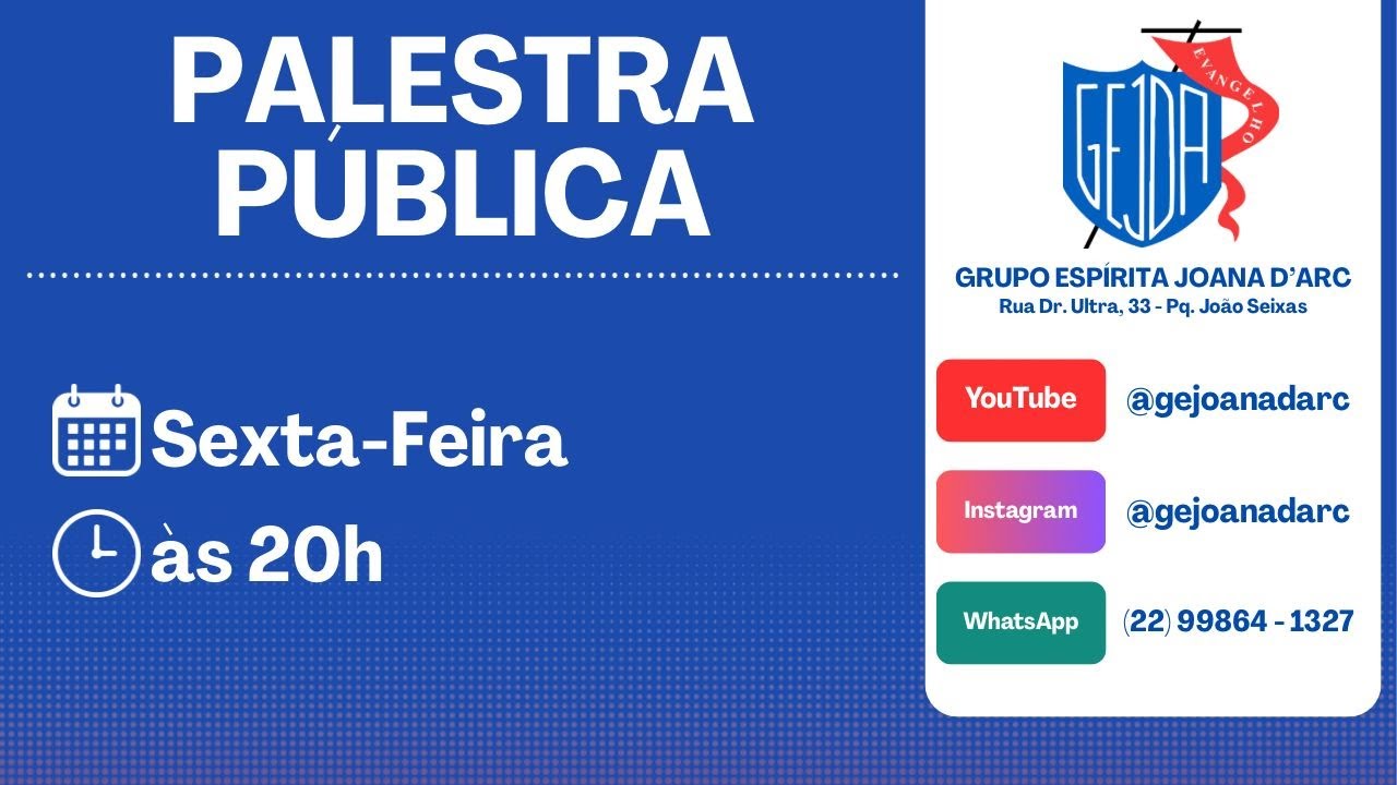 Palestra Pública 06/03/26 - A Era da Concretização do Conhecimento Espírita