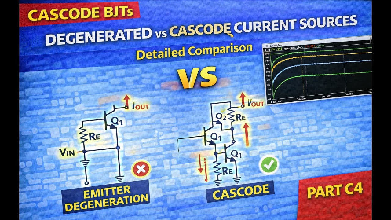 Emitter Degeneration vs Cascode BJT Current Sources | Detailed Analysis (Part C4)