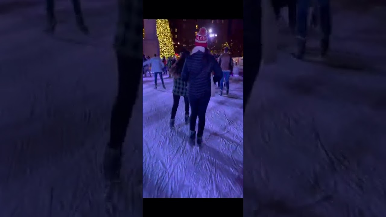 Ice Skating in San Francisco!                                   #shorts ❄️🌃